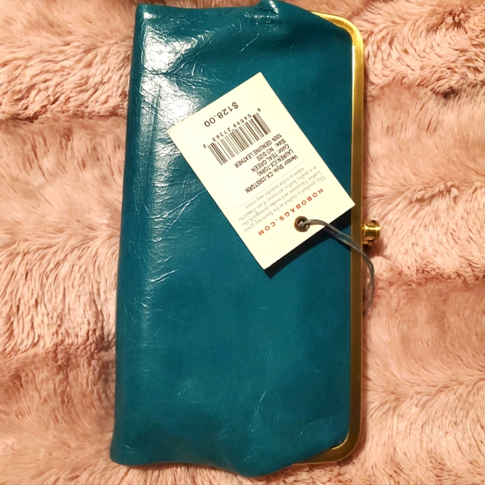 HOBO INTERNATIONAL Leather Clutch Double Frame Wallet~NWT!